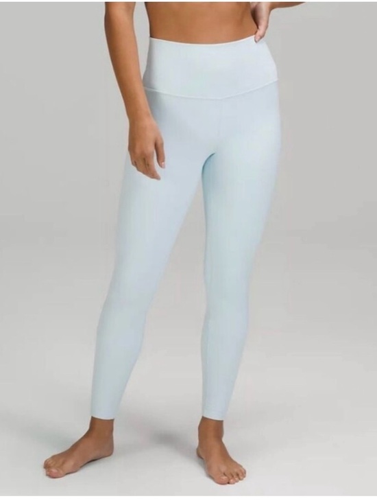 lululemon athletica Pants - lululemon Align powder Blue Leggings 25” size 2 & free tote